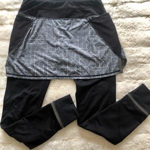 Athleta leggings with skirt